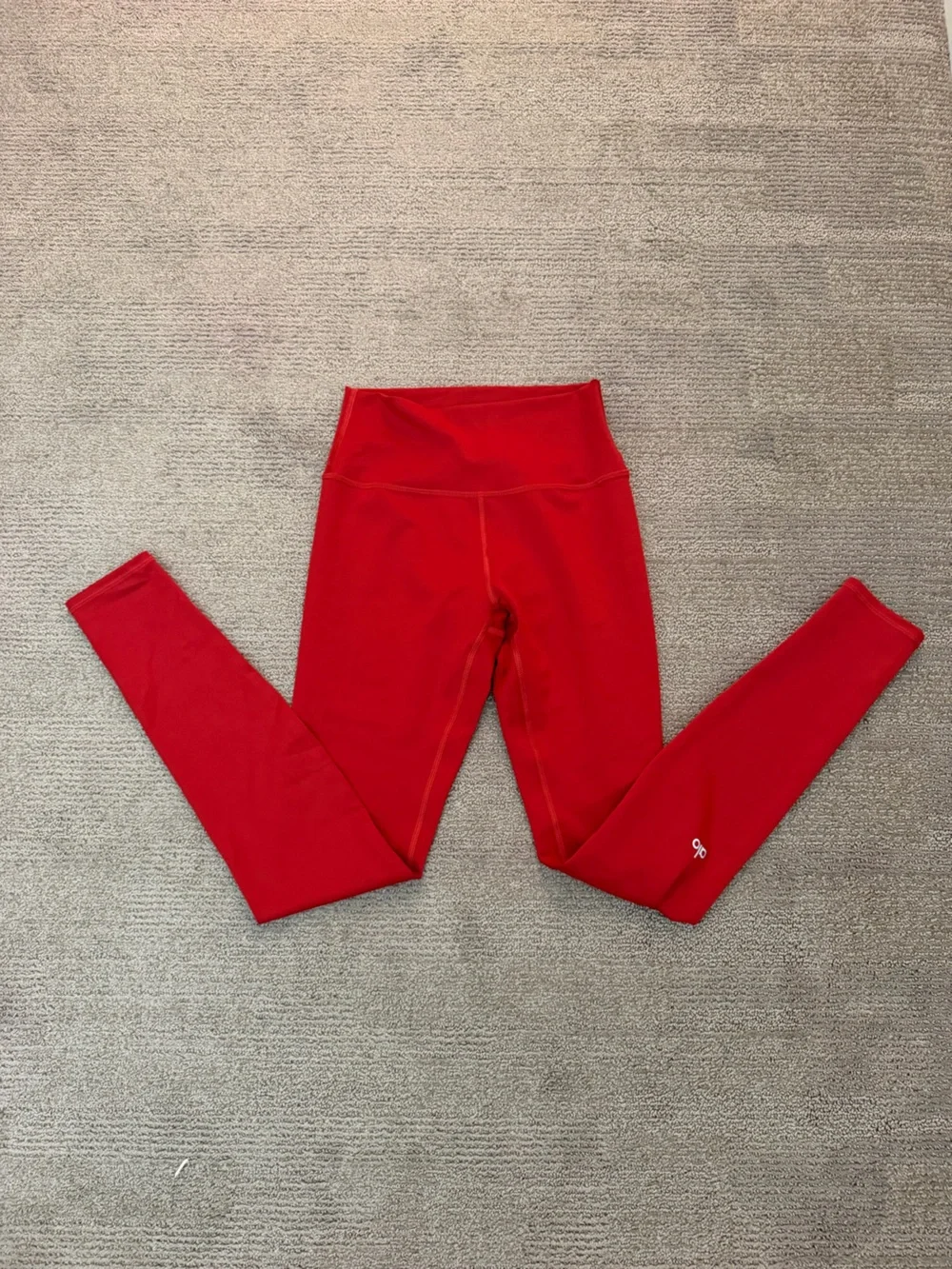 ALO Yoga Bright Red High-Rise Leggings